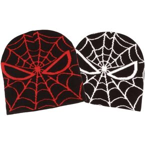 قبعات CORIRESHA للجنسين من Spider Web y2k قبعات محبوكة دافئة ومريحة في الخريف والشتاء