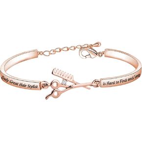 ENSIANTH A Truly Great Hair Stylist is Hard to Find Bracelet Hair Stylist Gift Cosmetologist Gift Hair Stylist Appreciation Gift Graduation Gifts for Hairdresser in Saudi Arabia