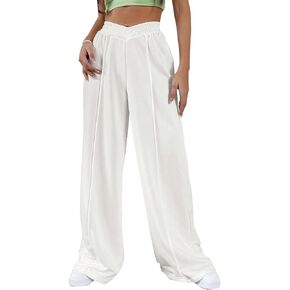 ODIZLI Women's High Waist Wide Leg Pants Casual Trousers Sweatpants Lounge Wear Fashion in Saudi Arabia