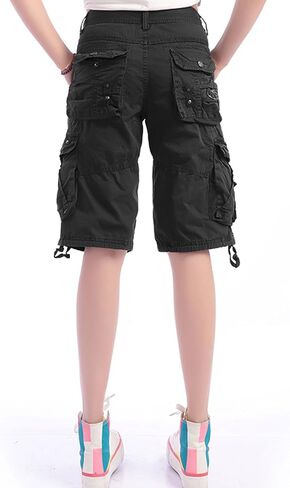 chouyatou Women's Casual Loose Fit Multi-Pockets Twill Bermuda Cargo Shorts in Saudi Arabia
