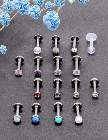 Jenxnjsjo الغضروف القرط الزنمة ثقب المجوهرات اللولب ثقب المجوهرات محارة ثقب المجوهرات الشفاه خواتم ميدوسا ثقب المجوهرات الغضروف أقراط للنساء ثقب المجوهرات الحلزون الأقراط in Kuwait