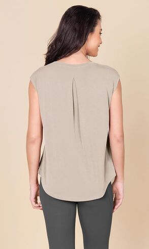 ODODOS Modal Soft Sleeveless Shirts for Women Crew Neck Yoga Tee Summer Flowy Workout Tank Tops in Kuwait