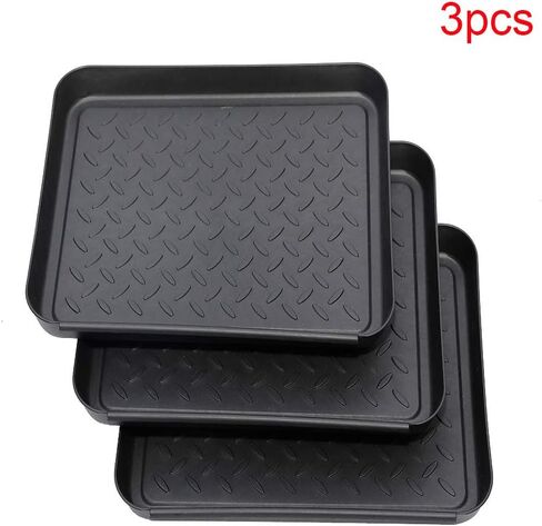 مجموعة من 3 صواني أحذية، صينية أحذية متعددة الأغراض للأحذية الطويلة للمطر، أحذية الشتاء، أدوات الحدائق، صواني تخزين بلاستيكية قابلة للغسل، أواني زهور in Kuwait