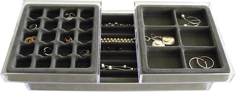 Jewelry Organizer Stack ‘Em Jewelry Box 20 Compartment Display Tray for Rings and Earrings in Saudi Arabia