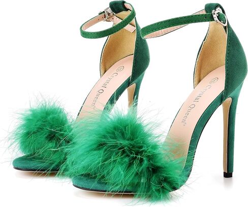 الكريستال الملكة حجم 12 المرأة المفتوحة تو الكاحل حزام رقيق ريشة الخنجر الكعوب الصنادل فستان صندل حزب مساء أحذية عالية الكعب مضخة in Kuwait