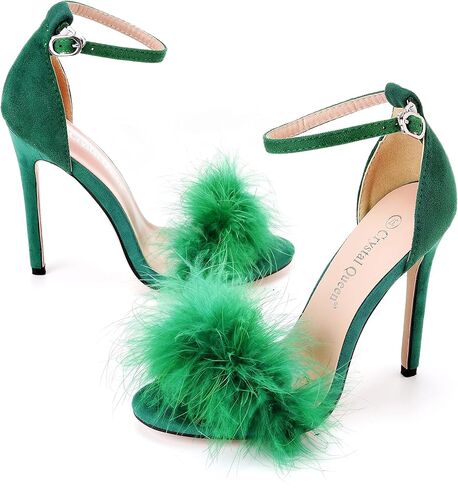 الكريستال الملكة حجم 12 المرأة المفتوحة تو الكاحل حزام رقيق ريشة الخنجر الكعوب الصنادل فستان صندل حزب مساء أحذية عالية الكعب مضخة in Kuwait