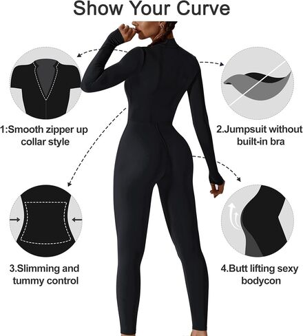 Hotfiary بذلة تجريب للنساء طويلة/قصيرة الأكمام Bodycon رومبير البريدي الأمامي الرياضة حللا غير رسمية بسط Playsuit in Kuwait