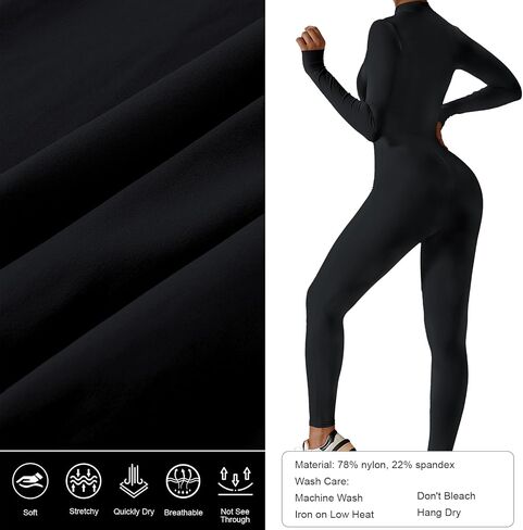 Hotfiary بذلة تجريب للنساء طويلة/قصيرة الأكمام Bodycon رومبير البريدي الأمامي الرياضة حللا غير رسمية بسط Playsuit in Kuwait
