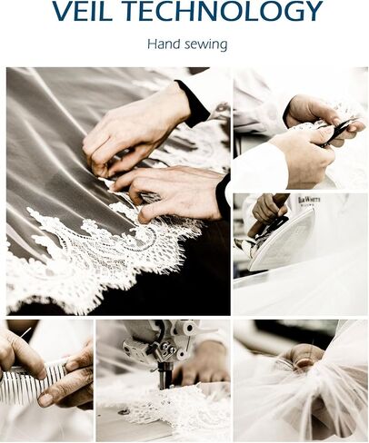 BEAUTELICATE Wedding Bridal Veil with Comb 1 Tier Lace Applique in Saudi Arabia
