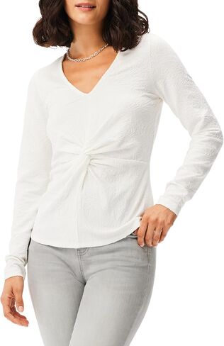 NIC+ZOE Women's Twist Front Lace Knit Top in Saudi Arabia