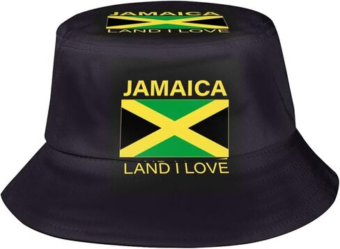 قبعات ROSIHODE اللطيفة بعلم جامايكا الجامايكي للجنسين في الصيف والسفر على الشاطئ قبعة صياد السمك للرجال والنساء والمراهقين in Kuwait