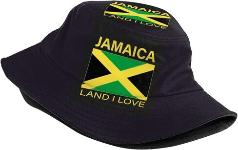 قبعات ROSIHODE اللطيفة بعلم جامايكا الجامايكي للجنسين في الصيف والسفر على الشاطئ قبعة صياد السمك للرجال والنساء والمراهقين in Kuwait
