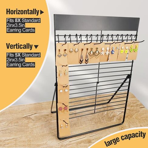 ZYP Earring Display Stand for Selling with 40 Hooks,Metal Jewelry Display Rack Earring Holder Organizer Stand, Jewelry Organizer for Earring Cards, Necklaces, Bracelets in Kuwait