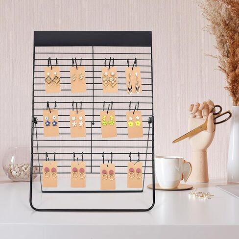 ZYP Earring Display Stand for Selling with 40 Hooks,Metal Jewelry Display Rack Earring Holder Organizer Stand, Jewelry Organizer for Earring Cards, Necklaces, Bracelets in Kuwait