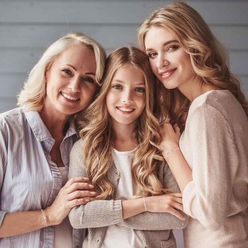 AnotherKiss Mother Daughter Bracelets, Mothers Day Jewelry Christmas Gifts for Daughter from Mom, Mommy and Me Gifts Matching Heart Bracelet Set of 3 in Kuwait