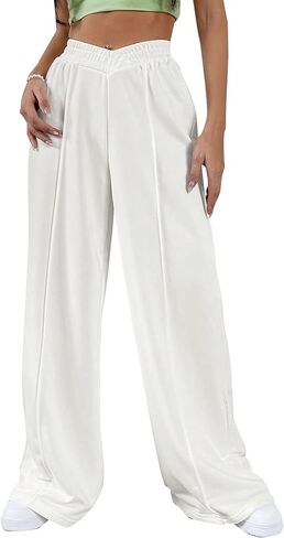 ODIZLI Women's High Waist Wide Leg Pants Casual Trousers Sweatpants Lounge Wear Fashion in Saudi Arabia