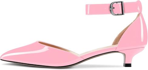 Aachcol Women Kitten Low Heel Ankle Strap Pumps Pointed Toe Sandals Dress Shoes Party Office Wedding 1.5 Inch in Saudi Arabia