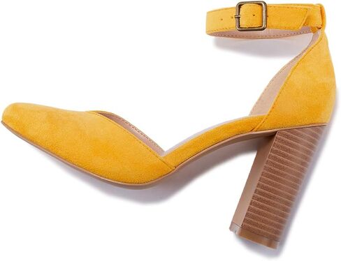 VETASTE حذاء نسائي بكعب عالٍ مكتنز ومقدمة مدببة حذاء كاجوال بحزام الكاحل ومقدمة مغلقة in Kuwait