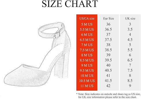 VETASTE حذاء نسائي بكعب عالٍ مكتنز ومقدمة مدببة حذاء كاجوال بحزام الكاحل ومقدمة مغلقة in Kuwait