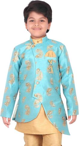 طقم ملابس تقليدية للأطفال من AHHAAAAA، كورتا وبيجامة إندو غربية للأولاد in Kuwait