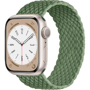 OMECKY Stretchy Braided Solo Loop Compatible with Apple Watch Band Series 9 8 7 6 5 4 3 38mm 40mm 41mm 42mm 44mm 45mm 49mm for Women Men, Cute Nylon Elastic Sport Strap for iWatch SE/Ultra 1/2 in Kuwait