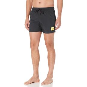 HUGO Swim Trunks Dark Charcoal Black Mens Polyester Blend Swim Trunks Polyester Blend in Saudi Arabia