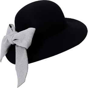 قبعة Bienvenu للأطفال من الصوف بنسبة 100% فيدورا قبعة مرنة للفتيات in Kuwait