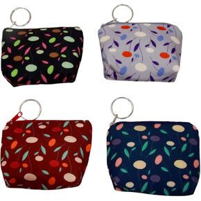 محفظة عملات نسائية من القماش من PHILITA، محفظة عتيقة بسحاب للعملات المعدنية مع حامل للمفاتيح، منظم محفظة العملات المعدنية للكازينو (متعدد الألوان-4) in Kuwait