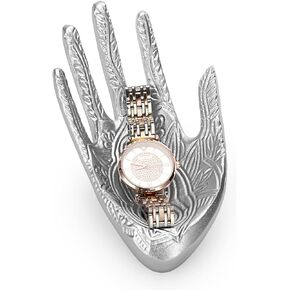 ELLDOO بوذا صينية مجوهرات يدوية حامل حلقات عرض مجوهرات حامل مجوهرات يدوي حلية تخزين الأطباق، ذهبي in Kuwait