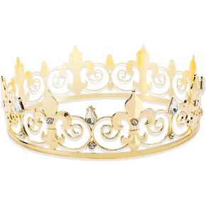 تاج ملك دائري فاخر من المعدن مرصع بحجر الراين للنساء والرجال in Kuwait