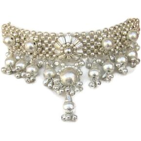 IndiaStop 8mm Howlite Beads Long Boho Link Chain Necklace 30 inches | 7 inch Tassel | Novelty Unique Fashion Jewelry | Gypsy Hippie Festival Style in Kuwait