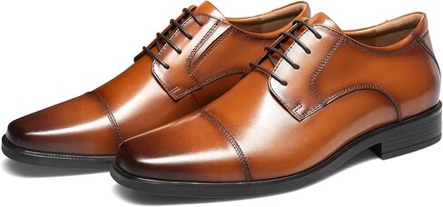 Dockorio Mens Oxford Leather Dress Shoes Formal Business Shoes for Men in Kuwait