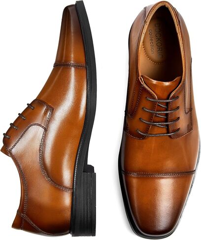 Dockorio Mens Oxford Leather Dress Shoes Formal Business Shoes for Men in Kuwait