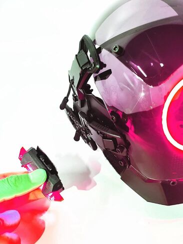 Cyber Punk Mask Round Lamp Helmet Mask Cosplay for Men and Women, Cool Mask Techwear, Full-Face Mask Costume Accessory in Saudi Arabia