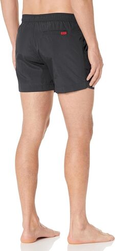 HUGO Swim Trunks Dark Charcoal Black Mens Polyester Blend Swim Trunks Polyester Blend in Saudi Arabia