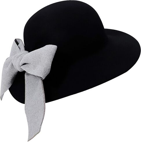 قبعة Bienvenu للأطفال من الصوف بنسبة 100% فيدورا قبعة مرنة للفتيات in Kuwait