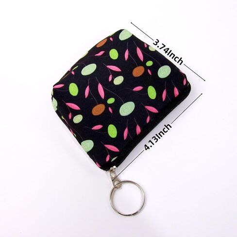 محفظة عملات نسائية من القماش من PHILITA، محفظة عتيقة بسحاب للعملات المعدنية مع حامل للمفاتيح، منظم محفظة العملات المعدنية للكازينو (متعدد الألوان-4) in Kuwait