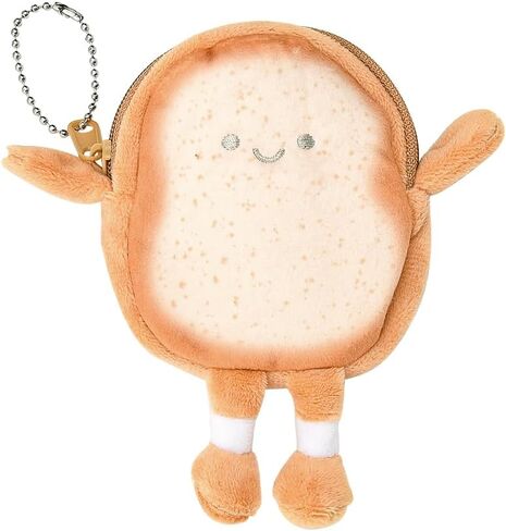 Toast Bread Coin Purse Pouch Cute Wallet Keychain Accessories for Women Girls Small Coin Money Bag Pendant Cartoon Coin Holder Wallet Handbag Backpack Decorations Key Pouch Key Decor for Keychains in Saudi Arabia