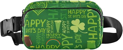 Happy St. Patrick's Day Fanny Pack للنساء والرجال، حقيبة بحزام كروس، حقيبة خصر عصرية مع حقيبة بحزام قابل للتعديل للفتيات المراهقات والأولاد in Kuwait