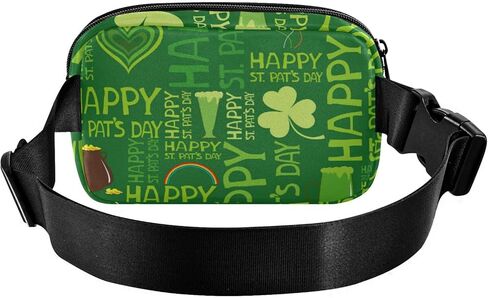Happy St. Patrick's Day Fanny Pack للنساء والرجال، حقيبة بحزام كروس، حقيبة خصر عصرية مع حقيبة بحزام قابل للتعديل للفتيات المراهقات والأولاد in Kuwait