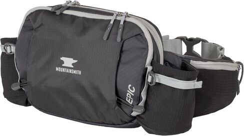 Mountainsmith Epic Lumbar Small الخصر وحزمة Fanny، الجري، المشي لمسافات طويلة، ركوب الدراجات، السفر، والأنشطة الرياضية في الهواء الطلق مع جيوب مزدوجة لزجاجة المياه، أسود تراثي in Saudi Arabia