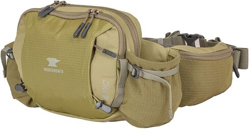 Mountainsmith Epic Lumbar Small الخصر وحزمة Fanny، الجري، المشي لمسافات طويلة، ركوب الدراجات، السفر، والأنشطة الرياضية في الهواء الطلق مع جيوب مزدوجة لزجاجة المياه، أسود تراثي in Saudi Arabia