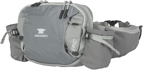 Mountainsmith Epic Lumbar Small الخصر وحزمة Fanny، الجري، المشي لمسافات طويلة، ركوب الدراجات، السفر، والأنشطة الرياضية في الهواء الطلق مع جيوب مزدوجة لزجاجة المياه، أسود تراثي in Saudi Arabia