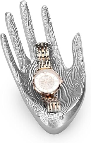 ELLDOO بوذا صينية مجوهرات يدوية حامل حلقات عرض مجوهرات حامل مجوهرات يدوي حلية تخزين الأطباق، ذهبي in Kuwait