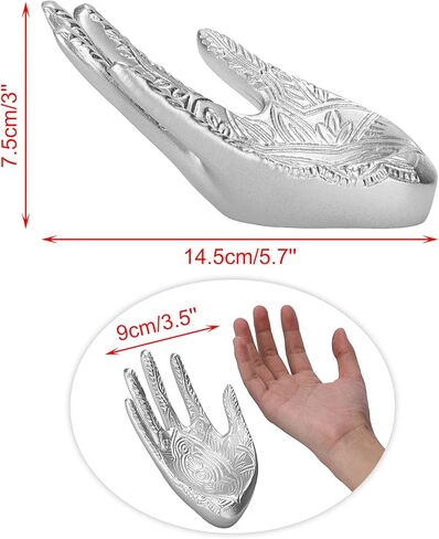 ELLDOO بوذا صينية مجوهرات يدوية حامل حلقات عرض مجوهرات حامل مجوهرات يدوي حلية تخزين الأطباق، ذهبي in Kuwait