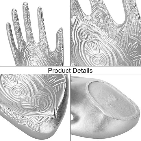 ELLDOO بوذا صينية مجوهرات يدوية حامل حلقات عرض مجوهرات حامل مجوهرات يدوي حلية تخزين الأطباق، ذهبي in Kuwait