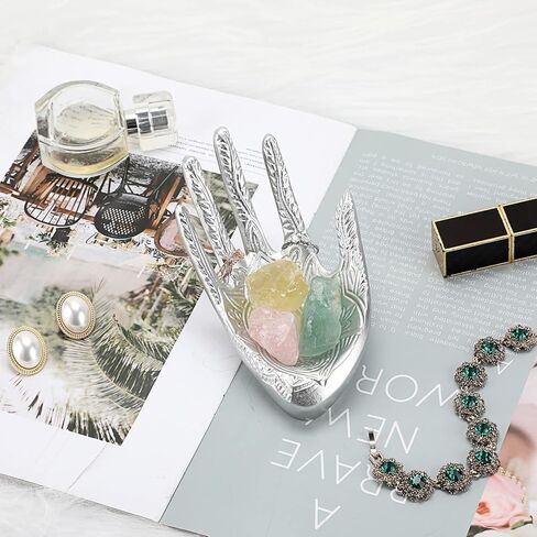 ELLDOO بوذا صينية مجوهرات يدوية حامل حلقات عرض مجوهرات حامل مجوهرات يدوي حلية تخزين الأطباق، ذهبي in Kuwait