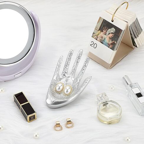 ELLDOO بوذا صينية مجوهرات يدوية حامل حلقات عرض مجوهرات حامل مجوهرات يدوي حلية تخزين الأطباق، ذهبي in Kuwait