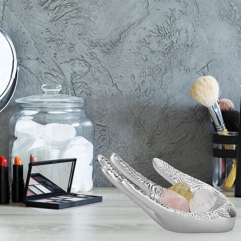 ELLDOO بوذا صينية مجوهرات يدوية حامل حلقات عرض مجوهرات حامل مجوهرات يدوي حلية تخزين الأطباق، ذهبي in Kuwait