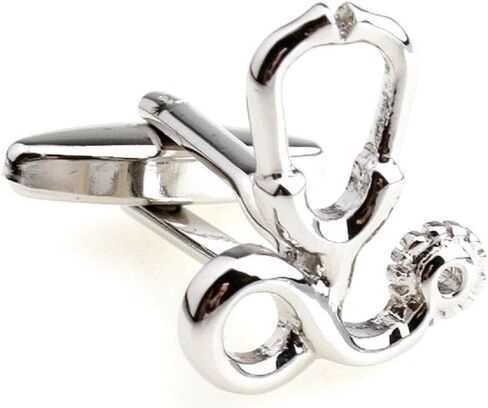 MRCUFF Stethoscope MD Doctor Pair of Cufflinks in a Presentation Gift Box & Polishing Cloth in Saudi Arabia